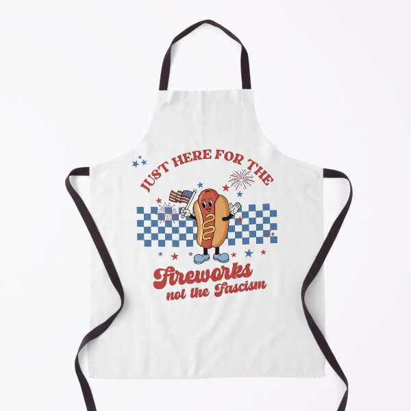 Item preview, Just Here For The Fireworks Not The Fascism Funny Patriotic Hot Dog designed and sold by Noctivyra.