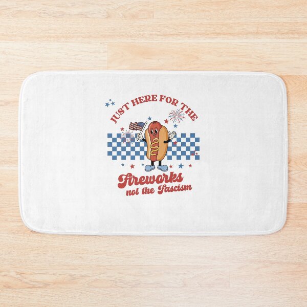 Item preview, Just Here For The Fireworks Not The Fascism Funny Patriotic Hot Dog designed and sold by Noctivyra.
