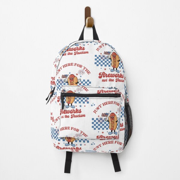 Item preview, Just Here For The Fireworks Not The Fascism Funny Patriotic Hot Dog designed and sold by Noctivyra.