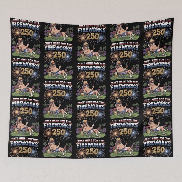 Item preview, Just Here For The Fireworks 250 Years America Patriotic Fourth Of July designed and sold by Noctivyra.