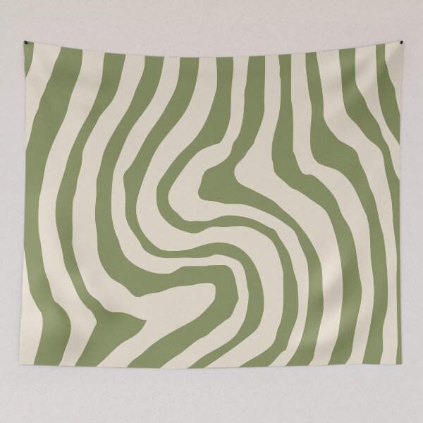 Item preview, Olive Green Abstract Line Art designed and sold by soheedesigns.