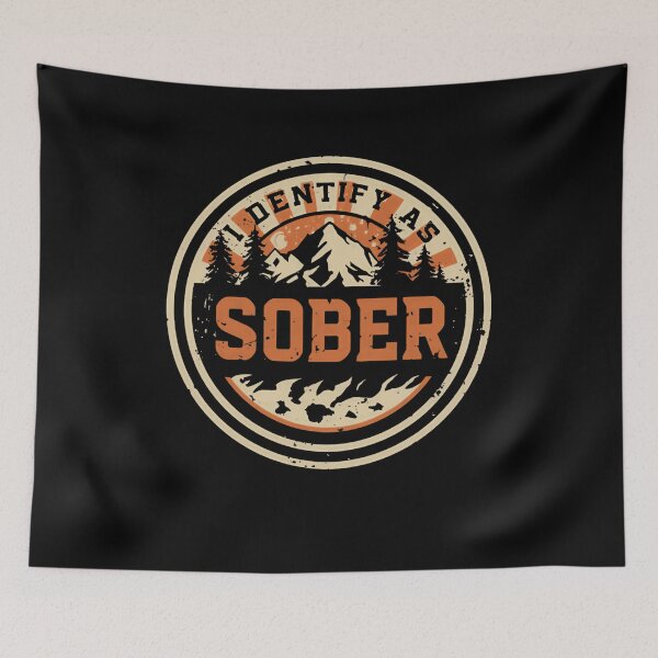 Item preview, I Identify As Sober Recovery Lifestyle Sobriety Community designed and sold by RetroMini2026.