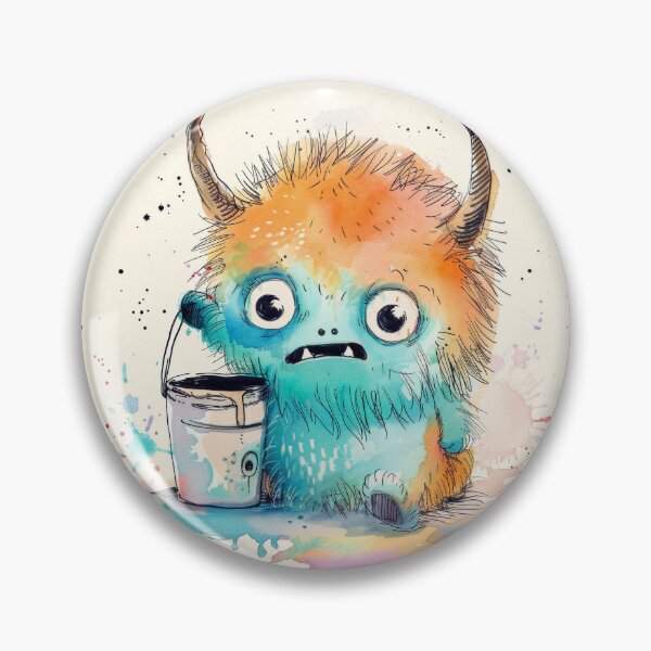 Item preview, Cute Monster Spilled Paint - Happy Accident Doodle Art designed and sold by OopsIDrewIt.