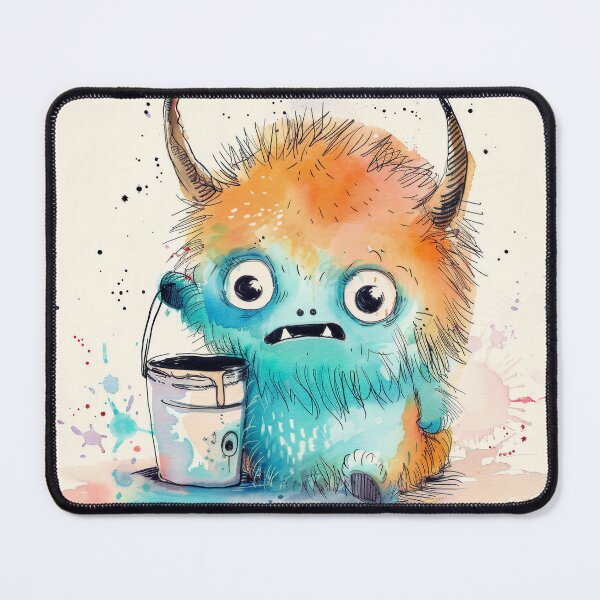 Item preview, Cute Monster Spilled Paint - Happy Accident Doodle Art designed and sold by OopsIDrewIt.