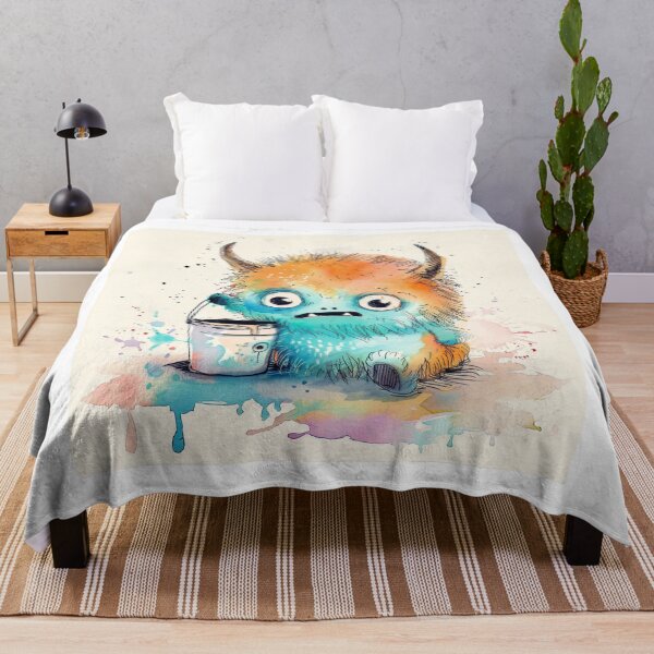 Item preview, Cute Monster Spilled Paint - Happy Accident Doodle Art designed and sold by OopsIDrewIt.