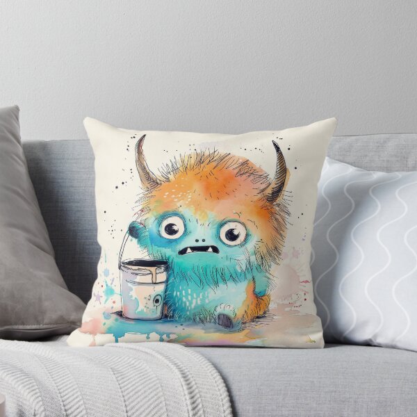 Item preview, Cute Monster Spilled Paint - Happy Accident Doodle Art designed and sold by OopsIDrewIt.