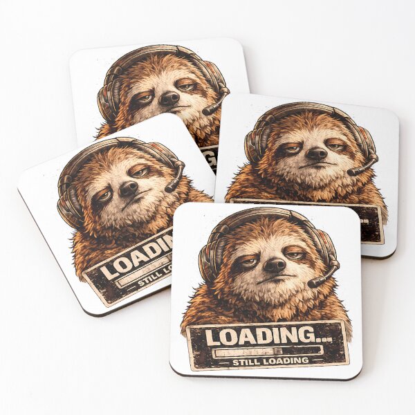 Item preview, Loading Still Loading Funny Gamer Sloth Meme designed and sold by DryHumorPrints.