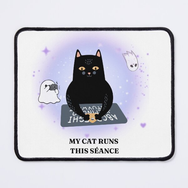 Item preview, Funny Black Cat Séance Witch Design designed and sold by AetherNest | Sacred Art by Alicia Jia D.