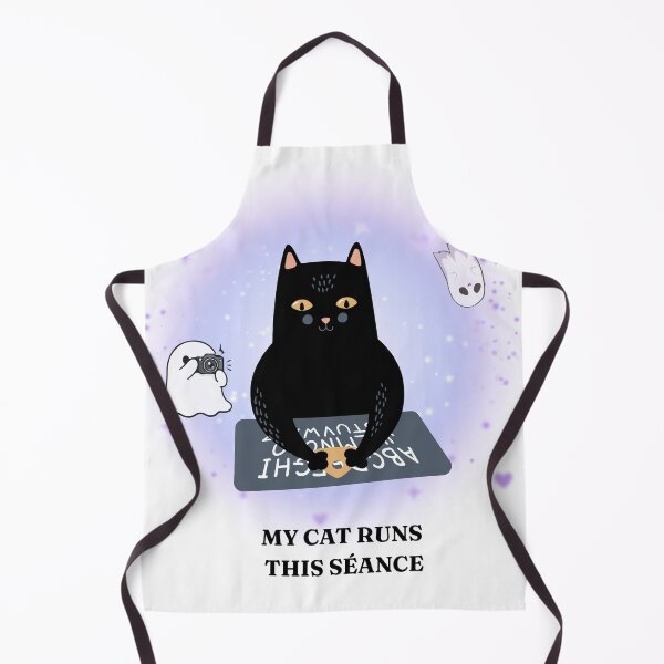 Item preview, Funny Black Cat Séance Witch Design designed and sold by AetherNest | Sacred Art by Alicia Jia D.