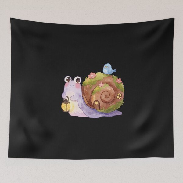 Item preview, Woodland Snail House Sticker | Cozy Cottagecore Fantasy Creature designed and sold by AillustriaAK.