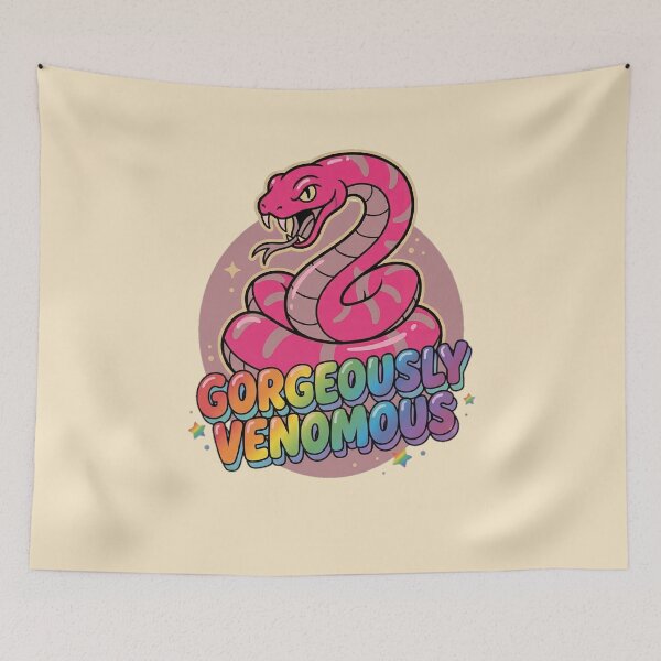Item preview, Gorgeously Venomous Pink Snake Rainbow Graphic — Funny LGBT Pride Attitude Confidence designed and sold by SkTee2k.
