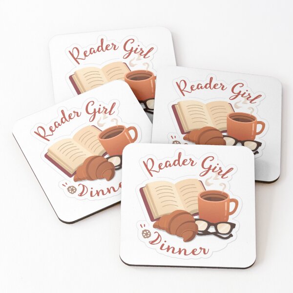 Item preview, Reader Girl Dinner designed and sold by Stickers-maker2.