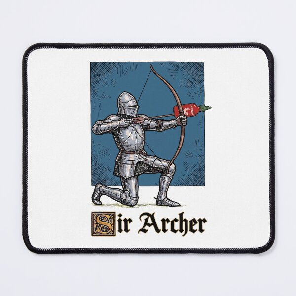 Item preview, Sir Archer Medieval Knight Sriracha Sauce Funny Archer Meme designed and sold by Noctivyra.