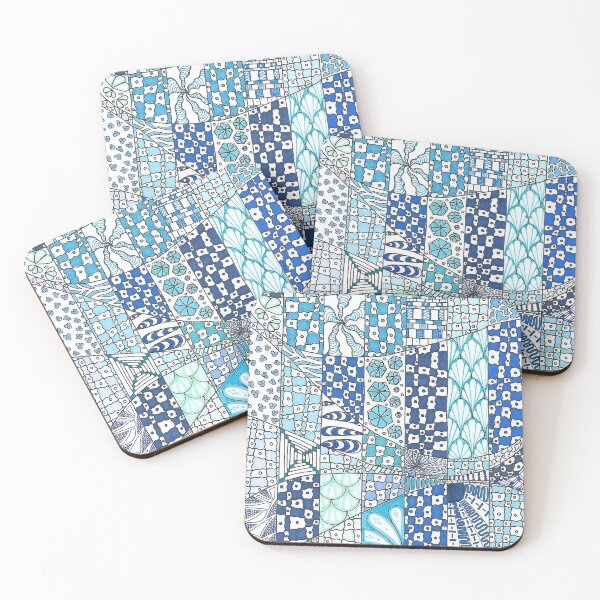 Item preview, I'm Blue - Hand Drawn Geometric ASMR Pattern designed and sold by AJPrettyObscene.