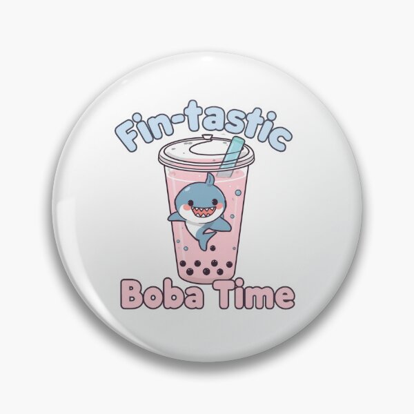 Item preview, Cute Boba Shark - Kawaii Ocean Shark Week designed and sold by The Prompted Soul.