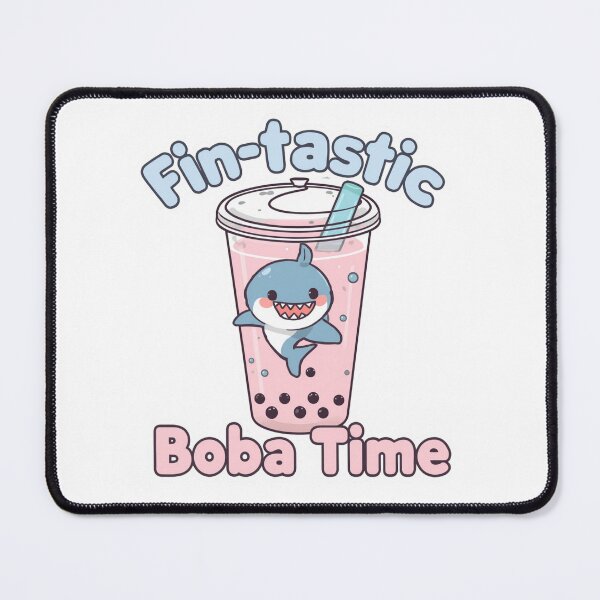 Item preview, Cute Boba Shark - Kawaii Ocean Shark Week designed and sold by The Prompted Soul.