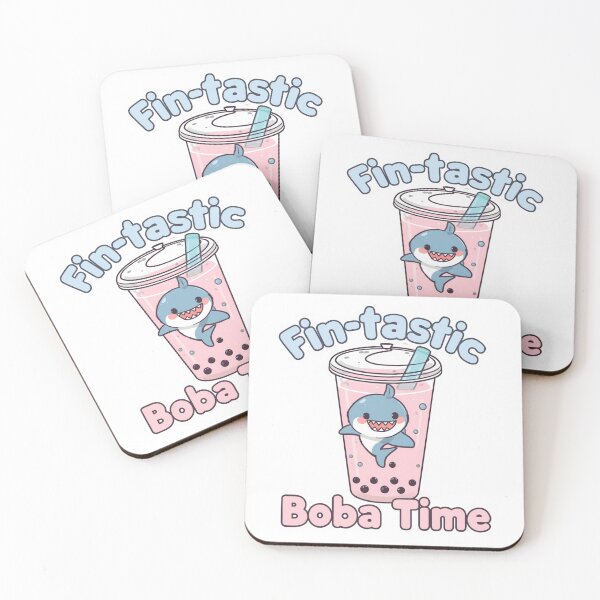 Item preview, Cute Boba Shark - Kawaii Ocean Shark Week designed and sold by The Silly Grumpy Society.