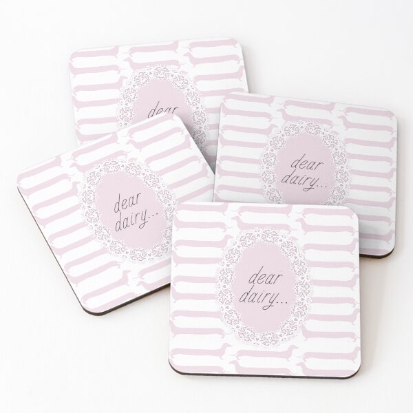 Item preview, pink dachshund dear dairy cute gifts for dog lover designed and sold by foryourbestself.