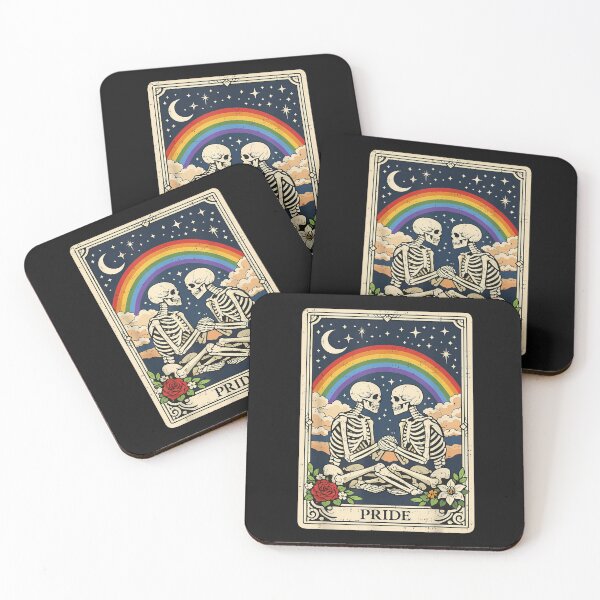 Item preview, Pride Tarot Skeleton Rainbow LGBTQ Gothic Card Design designed and sold by RawGfxPlanet.