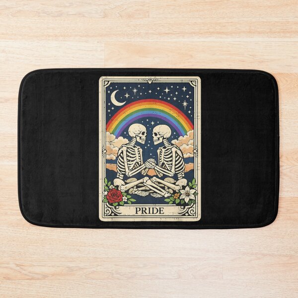 Item preview, Pride Tarot Skeleton Rainbow LGBTQ Gothic Card Design designed and sold by RawGfxPlanet.