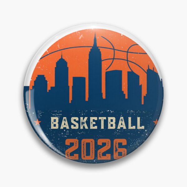 Item preview, New York Basketball 2026 Champions Fan Gift - NYC Skyline Badge designed and sold by RedRubyBubble.