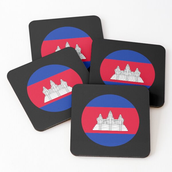 Item preview, Cambodia Circle Flag KH designed and sold by shitpostee.