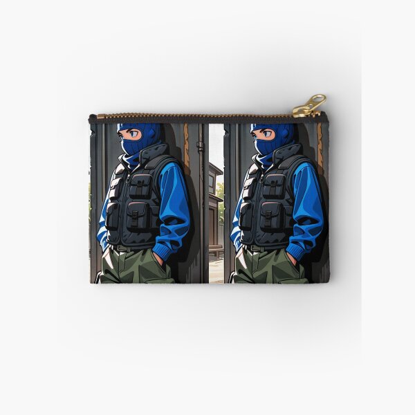 Item preview, Fashion - Man in Black Puffer Vest Balaclava Cargo Streetwear Anime designed and sold by AnimeShin.