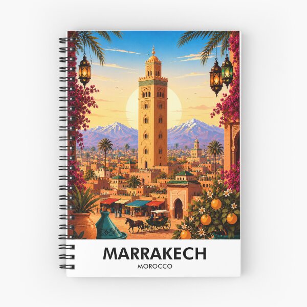 Item preview, Marrakech Retro Travel Print designed and sold by HomeLivingCo.