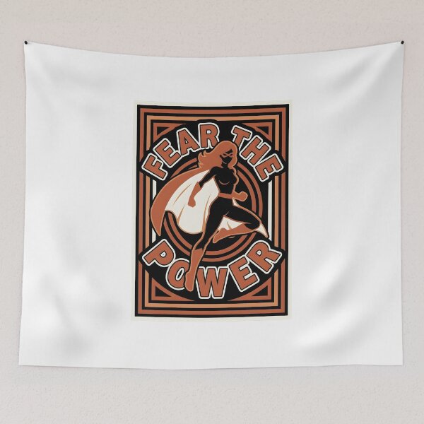 Item preview, Vintage 70s Female Superhero Fear The Power Quote designed and sold by EKHOAISTORE.