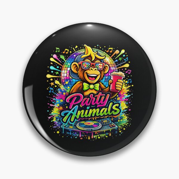 Item preview, Party Monkey DJ Colorful Animal Dance Music Design designed and sold by RawGfxPlanet.