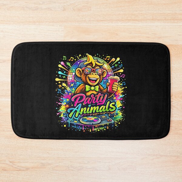 Item preview, Party Monkey DJ Colorful Animal Dance Music Design designed and sold by RawGfxPlanet.