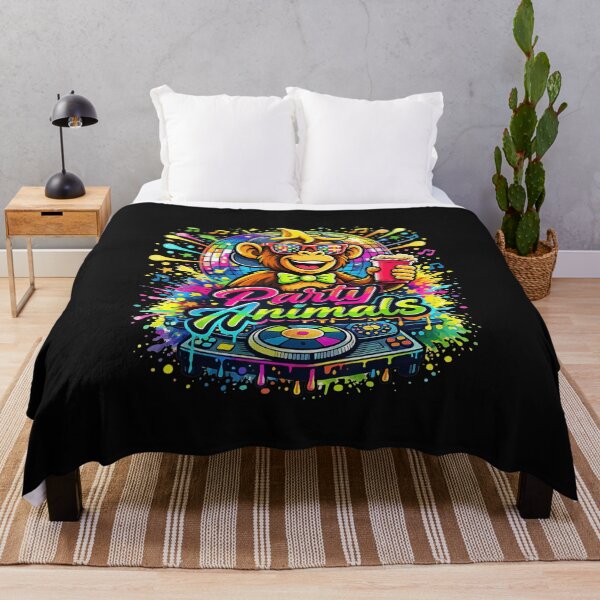 Item preview, Party Monkey DJ Colorful Animal Dance Music Design designed and sold by RawGfxPlanet.