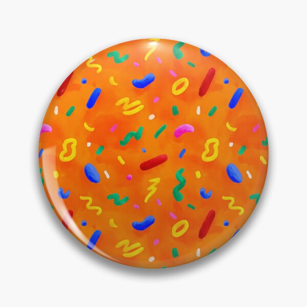 Item preview, Playful Orange Confetti And Squiggle Paint Pattern designed and sold by igraphixart.
