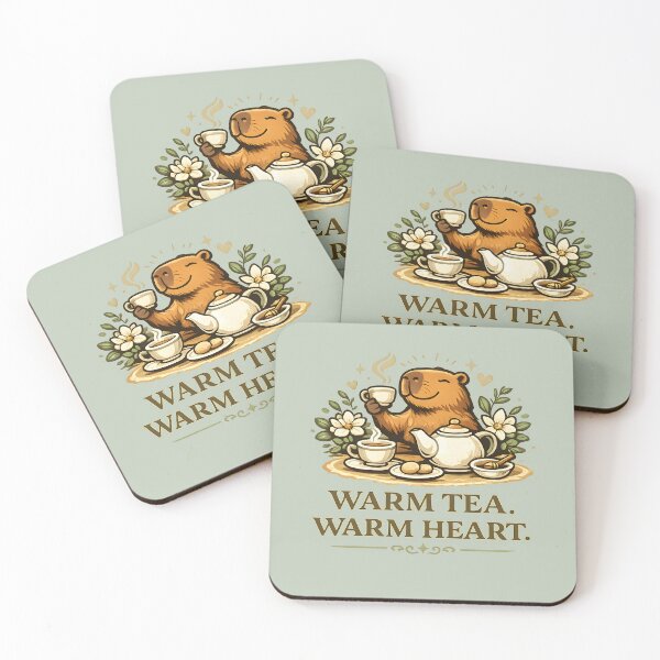 Item preview, Warm Tea Warm Heart Capybara Shirt – Cozy Self Care Vintage Graphic Tee designed and sold by  Artistry in Motion by MADsrecreation.