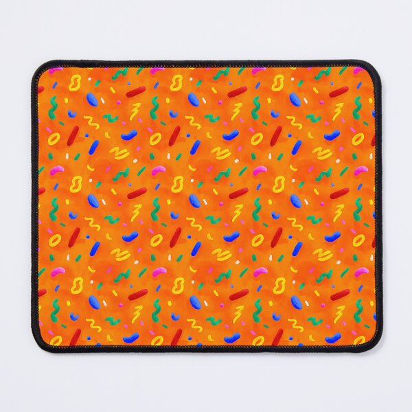 Item preview, Playful Orange Confetti And Squiggle Paint Pattern designed and sold by igraphixart.