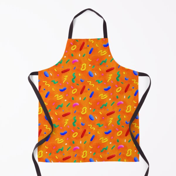 Item preview, Playful Orange Confetti And Squiggle Paint Pattern designed and sold by igraphixart.