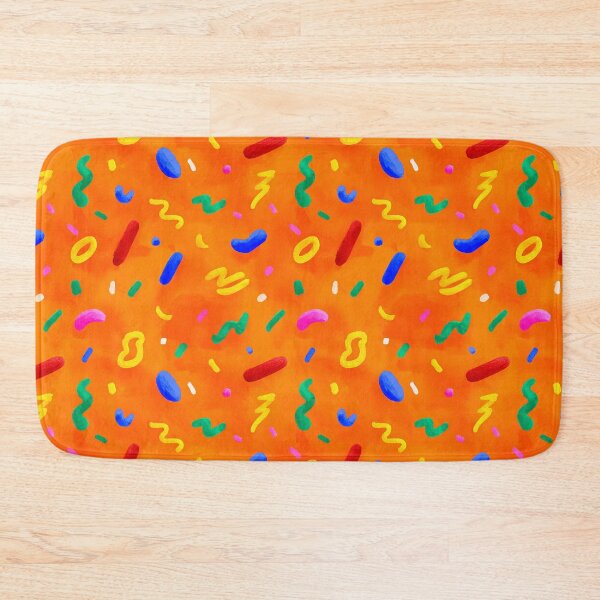 Item preview, Playful Orange Confetti And Squiggle Paint Pattern designed and sold by igraphixart.