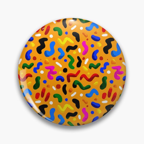 Item preview, Bright Orange Memphis Style Squiggle And Bean Pattern designed and sold by igraphixart.