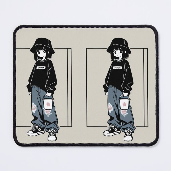Item preview, Fashion - Man in Black Top Bucket Hat Baggy Jeans Streetwear Anime Variant 2 designed and sold by AnimeShin.