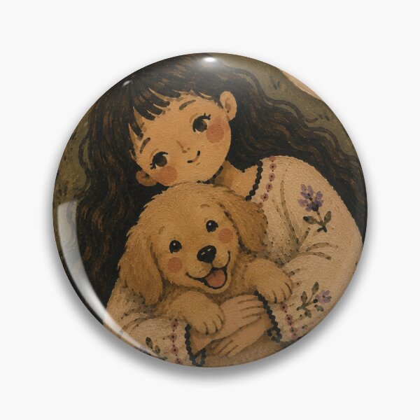 Item preview, Girl with dog and ghost golden retreiver designed and sold by *~*MagicCorner*~*.