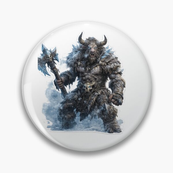 Item preview, Mighty Winter Minotaur with Battle Axe designed and sold by Farheen786.
