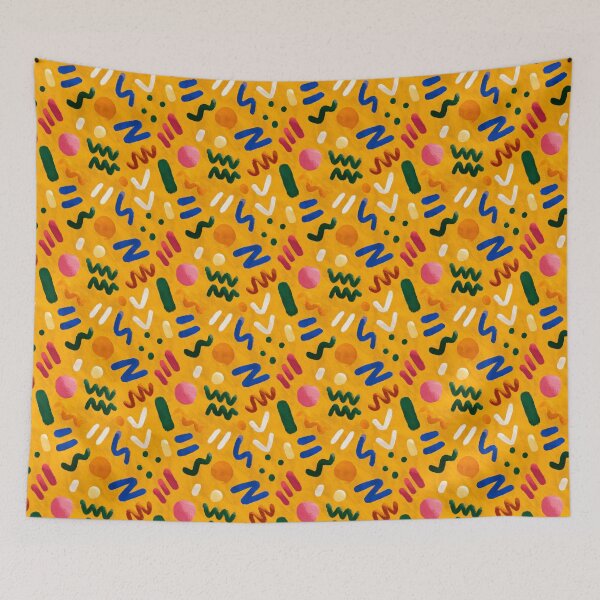 Item preview, Textured Yellow Orange Abstract Paint Stroke Pattern designed and sold by igraphixart.