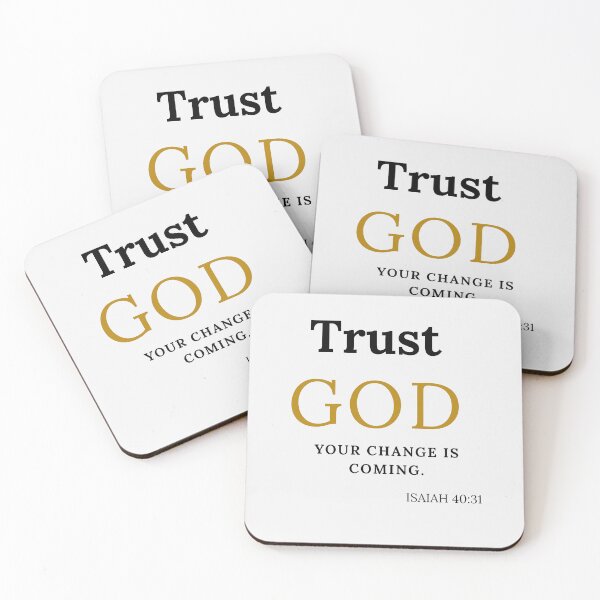 Item preview, Trust GOD. Your Change Is Coming. Isaiah 40:31| Christian Scripture Wall Art designed and sold by QuietRootStudio.