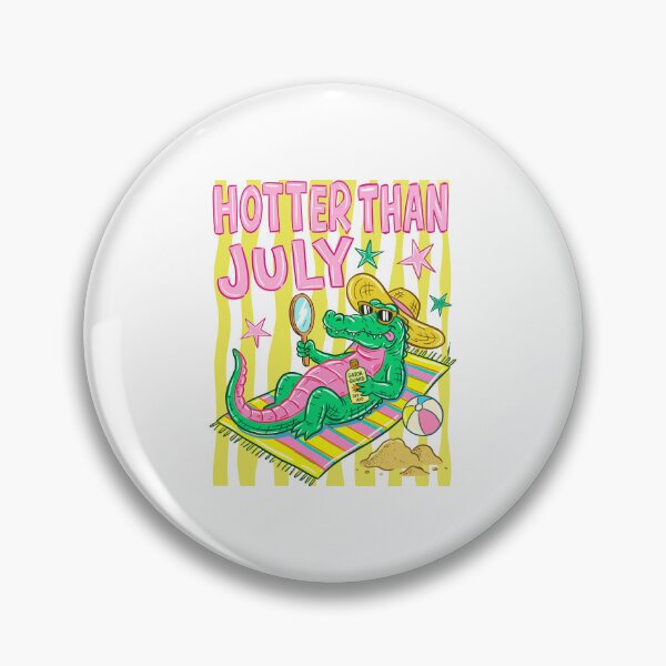 Item preview, Hotter Than July Summer Alligator Beach Vacation Striped Graphic designed and sold by Noctivyra.