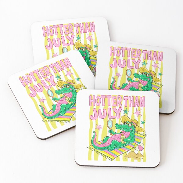 Item preview, Hotter Than July Summer Alligator Beach Vacation Striped Graphic designed and sold by Noctivyra.