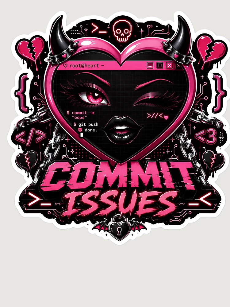 Thumbnail 6 of 6, Premium Oversized Sweatshirt, Commit Issues designed and sold by DebugLab.