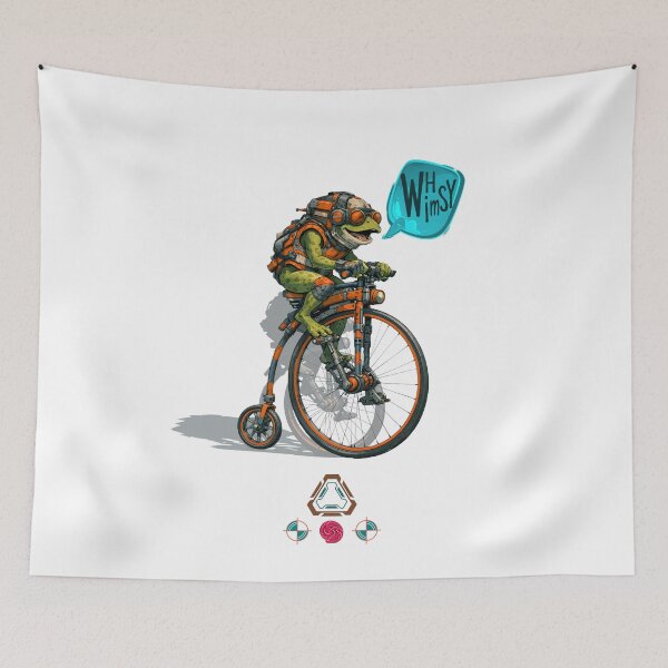 Item preview, WHIMSY — Frog on a Bike  designed and sold by Whimsy Trail Co.