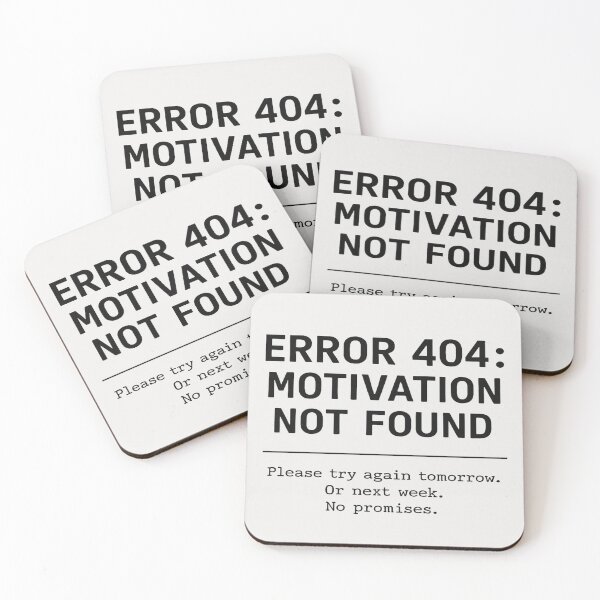 Item preview, 404 Motivation Not Found Funny Programmer T-Shirt designed and sold by NoNameDrops.
