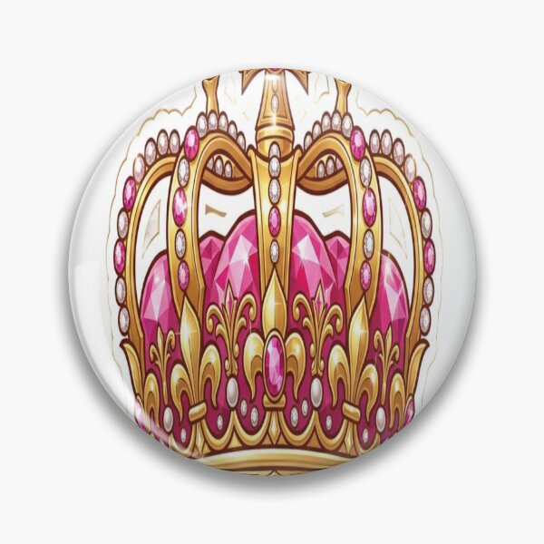 Item preview, Royal Pink Gem Crown – Luxury King Queen Crown Sticker designed and sold by AdityaShop18.