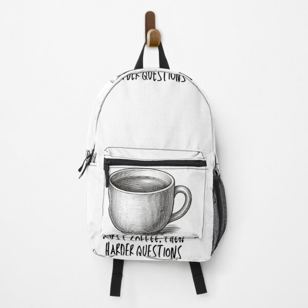 Item preview, First Coffee Then Harder Questions Funny Caffeine Quote designed and sold by infinitearte.